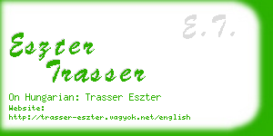 eszter trasser business card